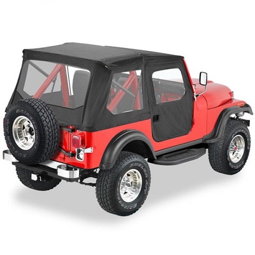 Jeep CJ7 Verdeck Top Tigertop mit einteiligen Softtoptüren Black Crush Bestop 76-86