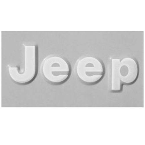 Jeep Wrangler YJ Aufkleber Schriftzug Jeep in light Silber s