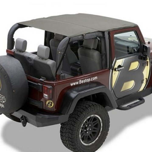 Jeep Wrangler JK 2türer Header Bikini Top Safari Style Khaki Diamond Bestop 07-09