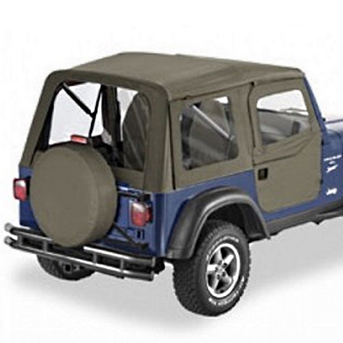 Jeep Wrangler TJ Supertop Softtop Verdeck inkl. teilbare Türen Khaki Denim Bestop 96-06 -SONDERPREIS-