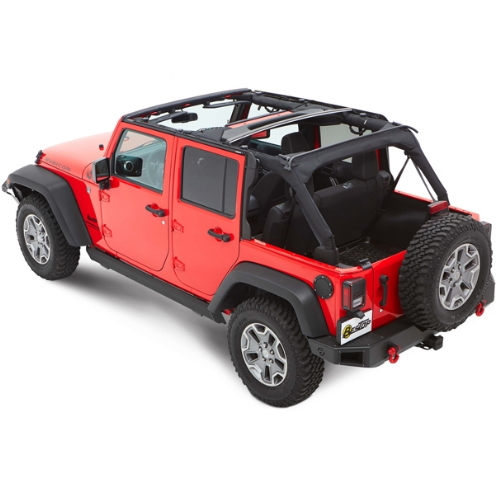 Jeep Wrangler JK 4-türer Trektop NX Plus Softtop Verdeck schwarz Diamond Bestop 07-18