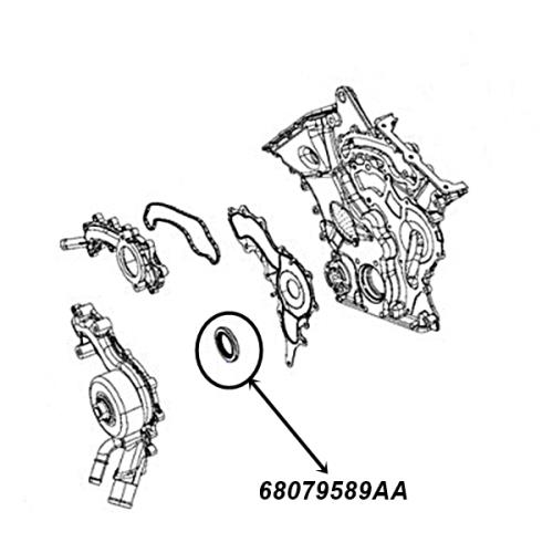 Jeep Grand Cherokee WK2 WH WK 3,0 ltr. Benziner Kurbelwellensimmerring vorne Bj. 14-19