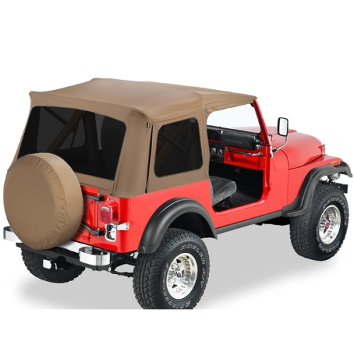 Jeep CJ7 Verdeck Ersatzplane ohne Gestänge Spice Denim getönten Scheiben Bestop 76-86