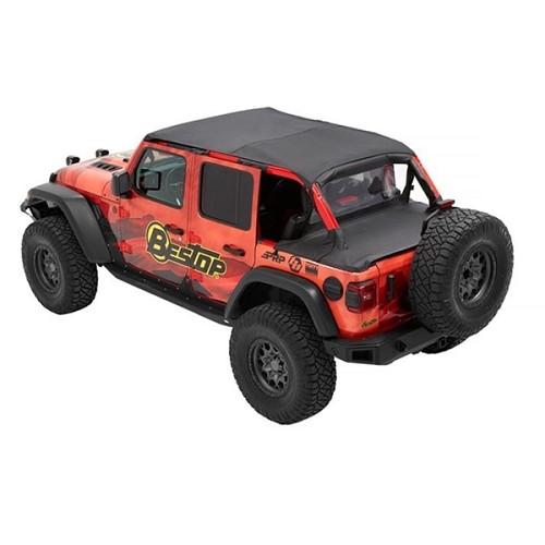 Jeep Wrangler JL 4türer Header Bikini Top Safari Style Black Diamond Bestop 18-