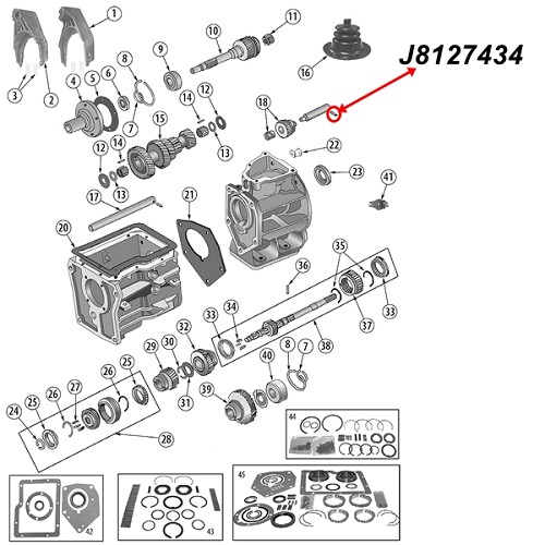 Jeep CJ Sicherungsstift Vorgelegewelle SR4 Schaltgetriebe 80