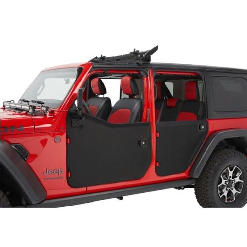 Jeep Wrangler JL Set teilbare Türen hinten Black Twill Textil 3-lagig Bestop 18-