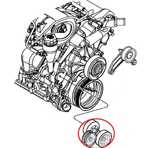 Jeep Commander XH XK 3,7 ltr. Riemenspanner Umlenkrolle Spannrolle Laufrolle Bj. 06-10