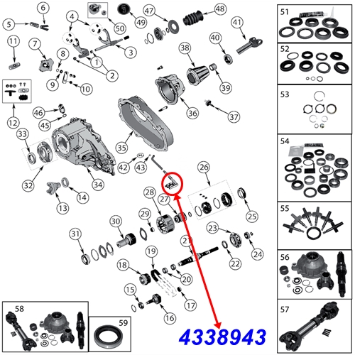 Jeep Cherokee XJ Getriebefilter Getriebeölfilter NP231 Verteilergetriebe 87-01
