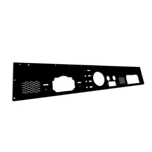 Jeep CJ5 CJ7 CJ8 Armaturenbrett Blech schwarz mit Ausschnitt für Radio und Lautsprecher 76-86