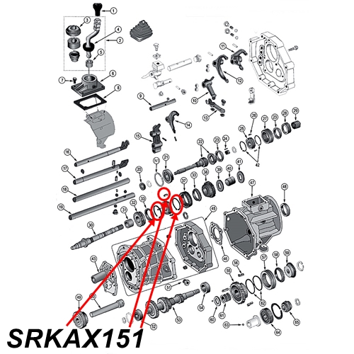 Jeep Grand Cherokee ZJ ZG Set Synchronringfeder mit Schaltstein für 1. & 2. Gang AX15 Schaltgetriebe Bj. 93