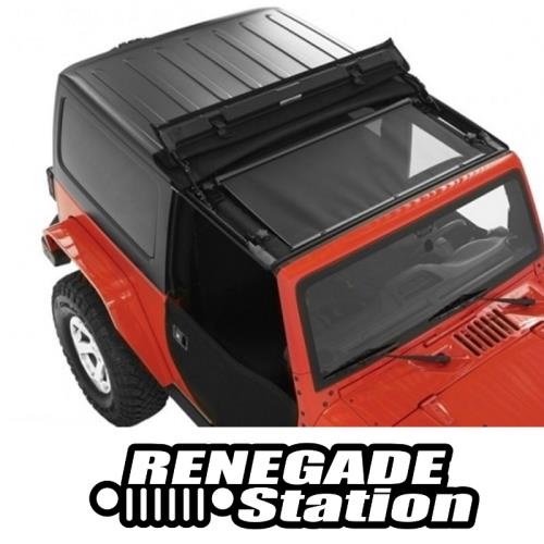 Jeep Wrangler JK auziehbarer Sonnenschutz Rollo Bikini Top für Hardtop Mesh Bestop 07-18