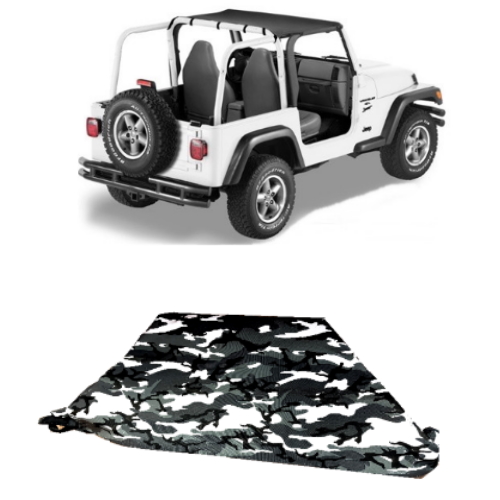 Jeep Wrangler TJ Header Bikini Top Targa Style Urban Carmouflage Special Edition Bestop 96-02