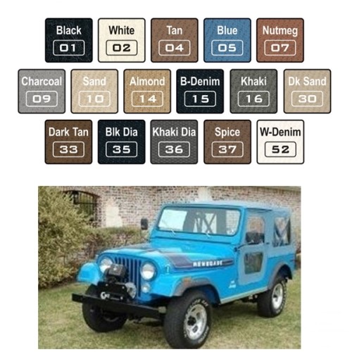 Jeep CJ5 Supertop Softtop Verdeck inkl. teilbare Türen Blau Denim Bestop Sonderedition 55-75