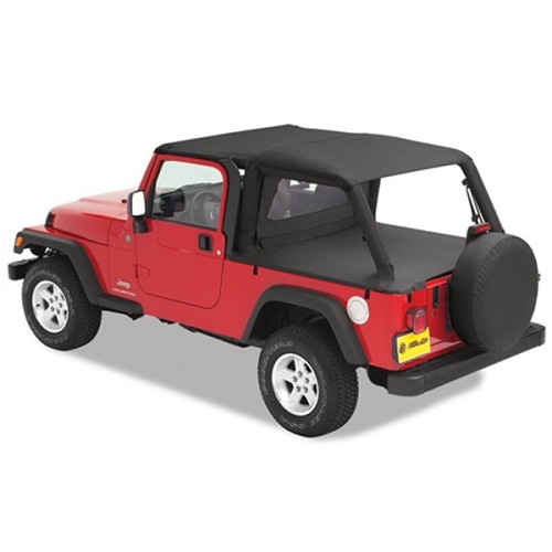 Jeep Wrangler TJ Unlimited Header Bikini Top Safari Style Black Diamond Bestop 04-06
