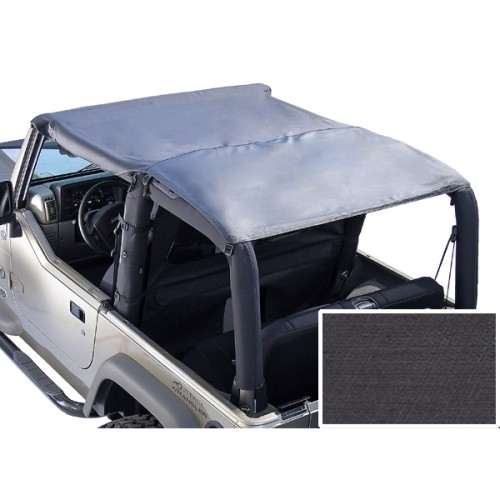 Jeep Wrangler YJ Bikini Top Island Topper Roll Bar Safari Verdeck Black Denim 92-95