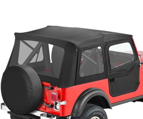 Jeep CJ CJ7 Supertop Softtop Verdeck inkl. teilbarer Türen Black Denim Bestop 80-86