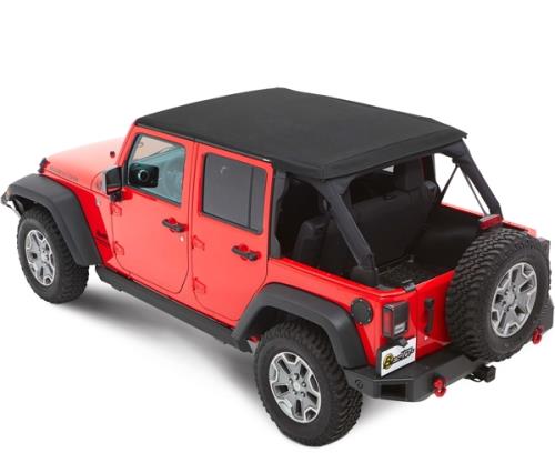 Jeep Wrangler JK 4-türer Trektop NX Plus Softtop Verdeck schwarz Diamond Bestop 07-18