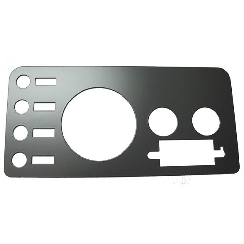 Jeep CJ Armaturenblende Tachoblende Stahl schwarz mit Radio
