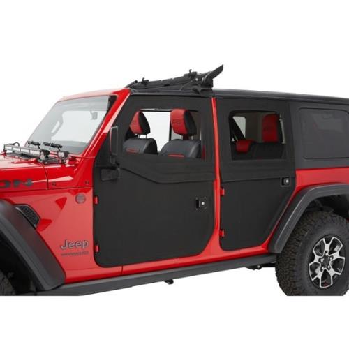 Jeep Wrangler JL Set teilbare Türen vorne Black Twill Textil 3-lagig Bestop 18-