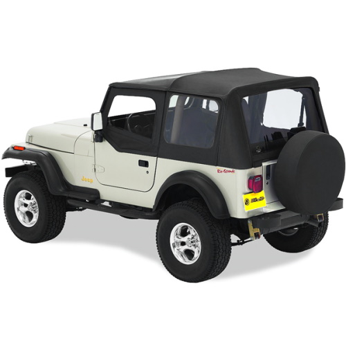 Jeep Wrangler YJ Set Aufsteckfenster spitze Türecken schwarz Bestop 87-95