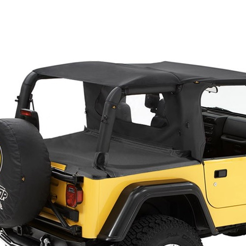 Jeep Wrangler TJ Windjammer Windschott Wrap Around Stil schwarz Denim Bestop 96-02