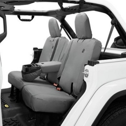 Jeep Wrangler JL 4-türer Sitzbezüge Sitzbezug hinten mit Mittelarmlehne Charcoal Grau Bestop 18-