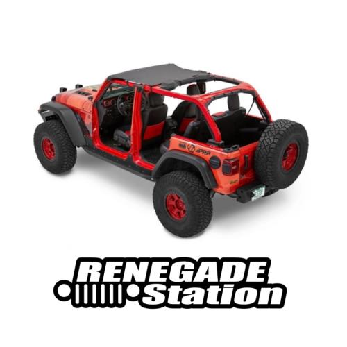 Jeep Wrangler JL Header Bikini Top Targa Style Black Diamond Bestop 18-