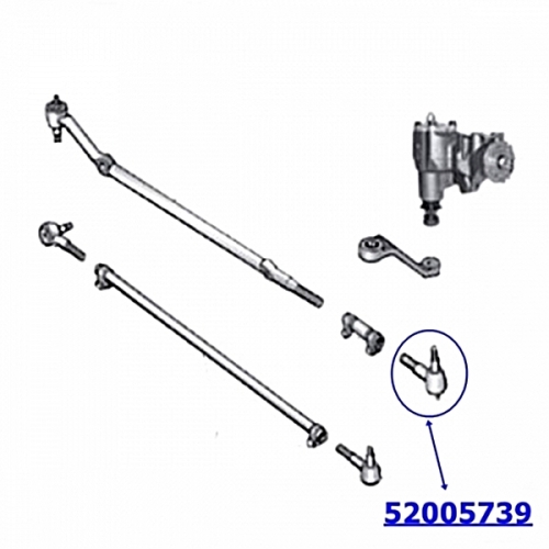 Jeep Cherokee XJ Schubstangenkopf Spurstangenkopf links oben am Pitmanarm LHD 91-01