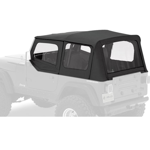 Jeep Wrangler YJ Verdeck Ersatz Verdeckhülle inkl. Aufsteckfenster Black Denim Bestop 87-95