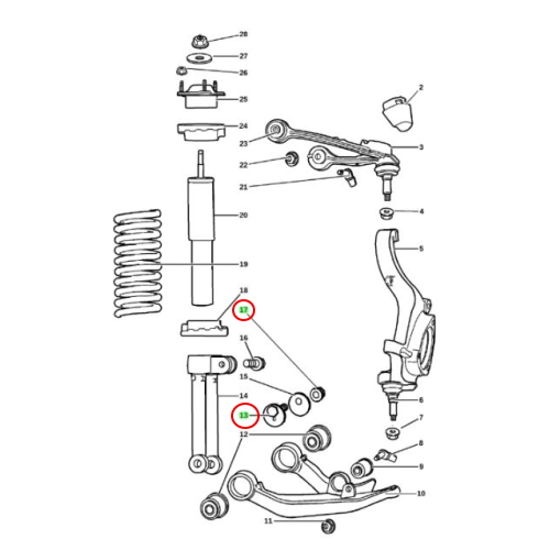 Jeep Cherokee Liberty KK Mutter Querlenker vorne 08-12