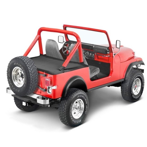 Jeep CJ7 Duster Deck Cover Abdeckung Laderaum schwarz Denim Bestop 80-86