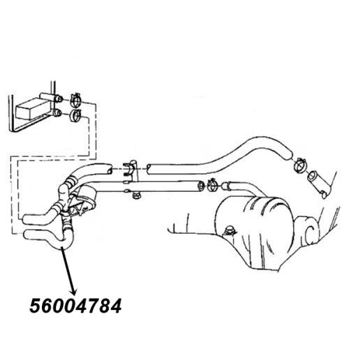 Jeep Cherokee XJ 4,0 ltr. Heizungsschlauch HVAC Schlauch Heizung Ventil zum Heizungskühler 87-96