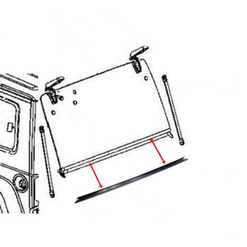 Jeep Wrangler JK Kunststoffhalter Schiene Halter für untere Heckscheibendichtung Hardtop Modell 07-10