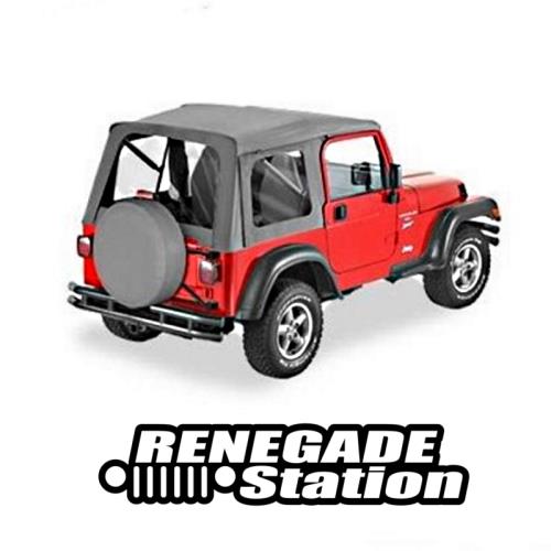 Jeep Wrangler TJ Supertop Softtop Verdeck für Stahltüren Grau Denim Bestop 96-06