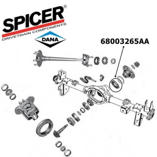 Jeep Wrangler JK Simmerring Kardan Eingang Dana 35 Hinterachse Spicer Bj. 2007