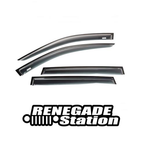 Jeep Cherokee KL Set Windabweiser 4teilig schwarz matt Fensterblenden 14-19