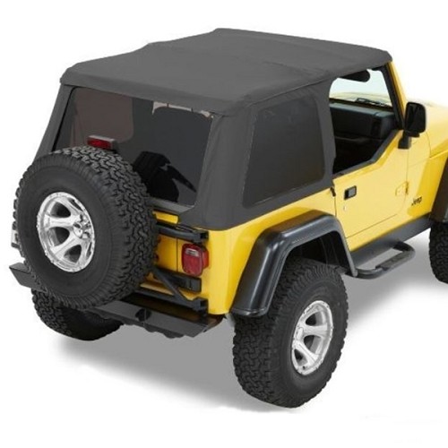Jeep Wrangler TJ Satz getönte Scheiben für Trektop NX Verdeck Black Denim Bestop 96-06