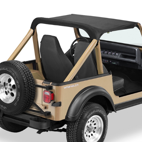 Jeep Wrangler YJ Bikini Top Strapless Style Black Denim Bestop 92-95