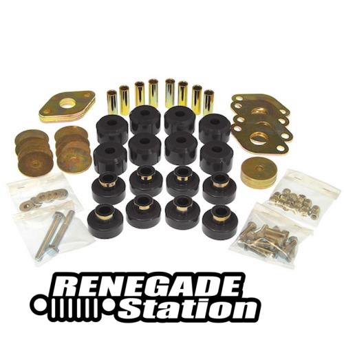 Jeep Wrangler JK 2türer Bodyauflage Karosserieauflage Set Auflage Gummis Karosserie Standard schwarz Prothane 07-18