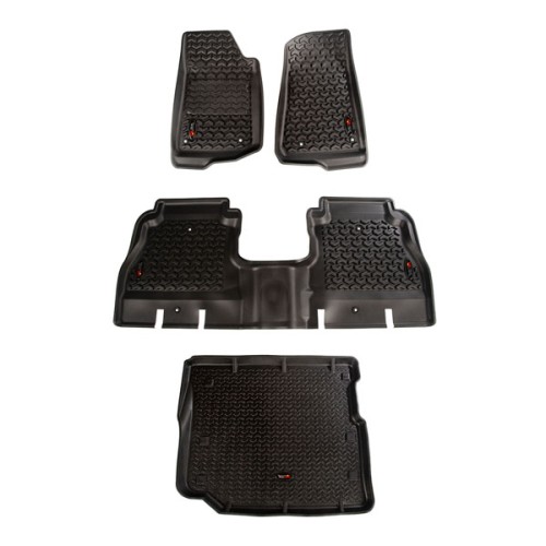 Jeep Wrangler JL 4türer Set Fußmatten Fußraumwannen & Kofferraumwanne All Terrain 18-