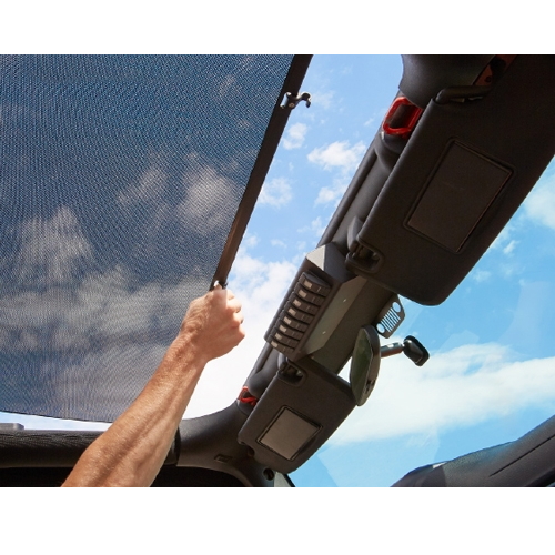 Jeep Wrangler JK auziehbarer Sonnenschutz Rollo Bikini Top für Softtop Mesh Bestop 07-18