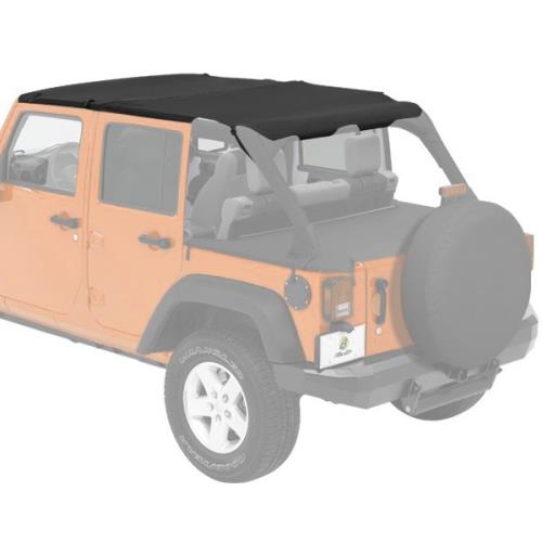 Jeep Wrangler JK 4türer Header Bikini Top Safari Style Black Diamond Bestop 10-18
