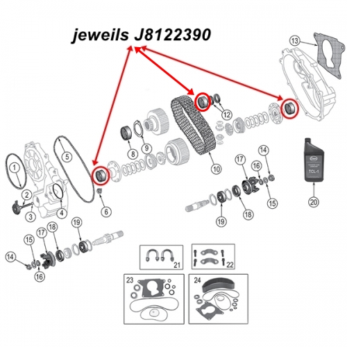 Jeep CJ ein Lager vorne & hinten Quadra-Trac Verteilergetrie
