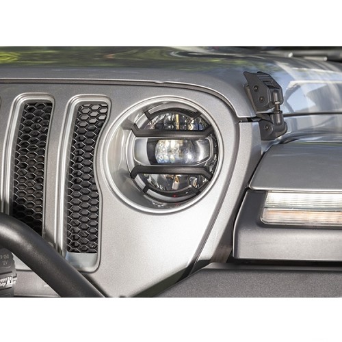 Jeep Wrangler JL & Gladiator JT Elite Scheinwerfer Gitter Lampenschutzgitter schwarz strukturiert 18-