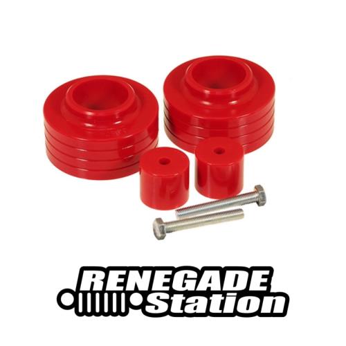Jeep Wrangler TJ +1" Polyurethan Spacer Federteller Set vorne rot Prothane 96-06