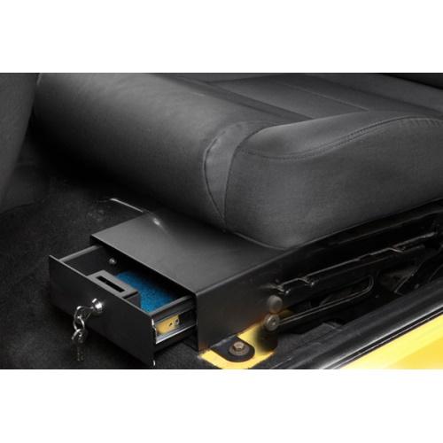 Jeep Wrangler JK Stahlkassette Safe Staubox Stahl abschließbar unter Fahrersitz Bestop 07-