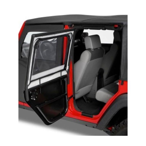 Jeep Wrangler TJ Set Aufsteckfenster für Halbtüren Black Diamond Bestop 96-06