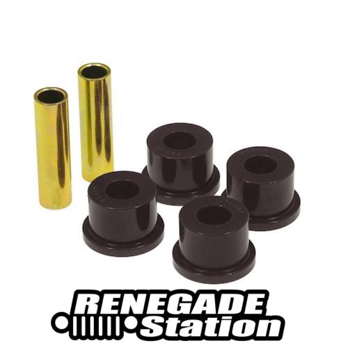 Jeep Cherokee XJ Polyurethan Schäkelbuchsen Set für ein Federgehänge Blattfeder hinten schwarz Prothane 84-01