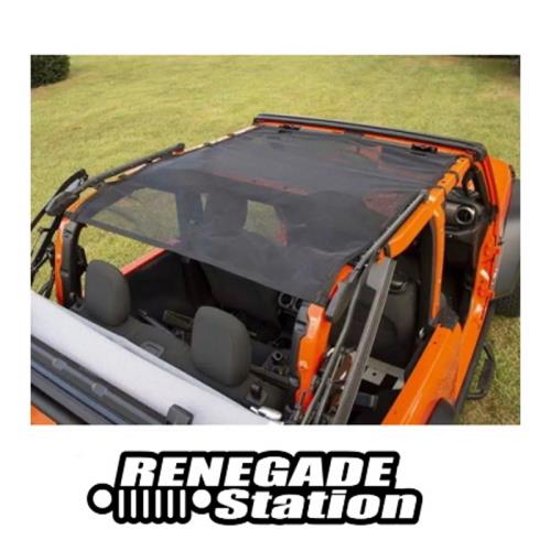 Jeep Wrangler JL 2-türer Eclipse Bikini Top Mesh Schwarz Safari Style 18-