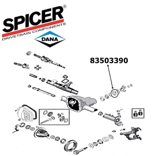 Jeep Wrangler YJ Simmerring Kardan Eingang Dana 30 Vorderachse Spicer 87-95